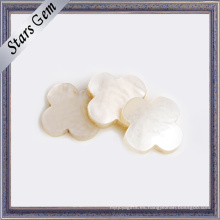 Natural blanco flor hermosa forma Shell para joyería